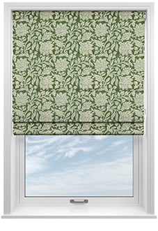 Land & Shore Rowallane, Green - Twist&Fit Roman Blind